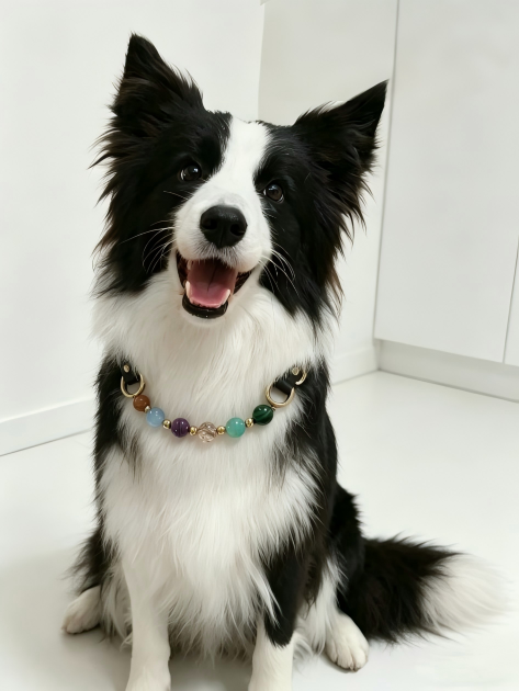 Cosmic Galaxy Crystal Pet Collar