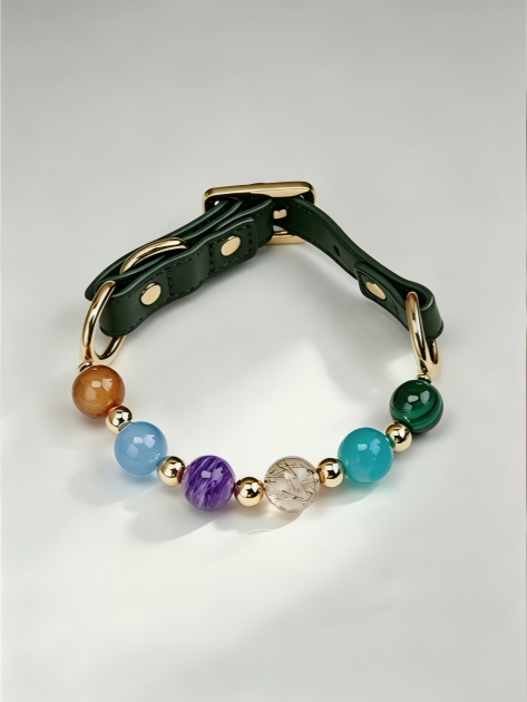 Cosmic Galaxy Crystal Pet Collar
