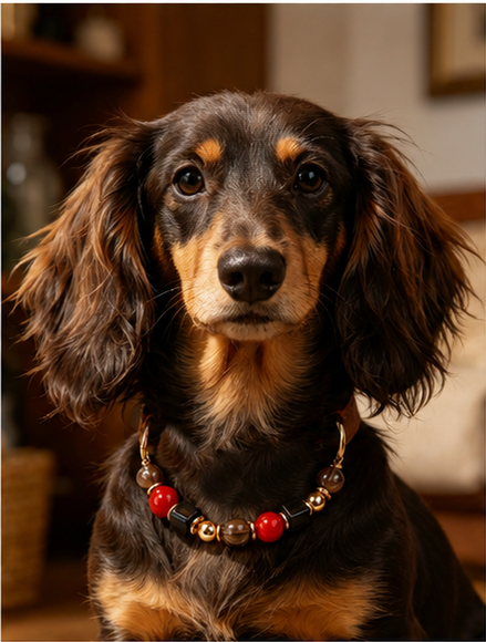 Crimson Crystal Fortune Pet Collar
