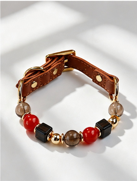 Crimson Crystal Fortune Pet Collar